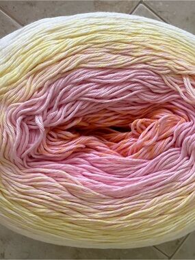 YarnArt Rosegarden Pastel Cream/Pink Cake Like Cotton Yarn